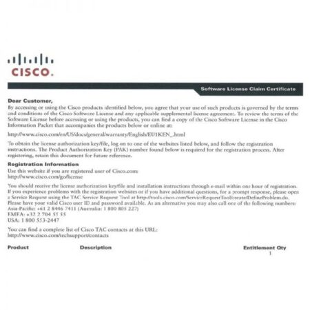 Image of Cisco SL-1100-8P-APP License, enhances ISR 1100 8P Series Router features and security
