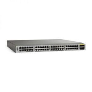 Image of Cisco N3K-C3048TP switch, featuring 1RU size and 52 ports, ideal for data center network scalability and efficiency.