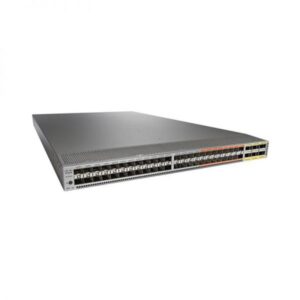 Cisco Nexus N5672UP-8FEX-1G switch frontal view, showcasing 8 Fabric Extenders for scalable networking, ideal for data centers