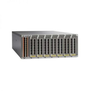 Cisco Nexus N5696Q chassis with expansion modules in data center - Enterprise-grade networking switch by Cisco, scalable 1G FEX.