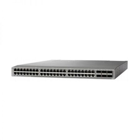 Cisco Nexus 93108TC-FX switch, featuring 48 10G ports & six uplink ports with QSFP-40G-SR-BD modules