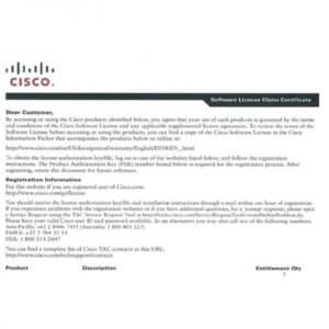 Cisco Catalyst 3850-24 switch license C3850-24-L-E - LAN Base to IP Services upgrade, enabling advanced network features & security.