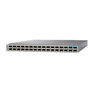 Cisco Nexus 9300 N9K-C93180LC-EX switch-front view with ports identified, high-density 40/50G and 100G connectivity.