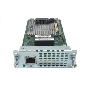 Cisco NIM-1CE1T1-PRI module for Integrated Services Routers, showing brand, model & voice/data interface