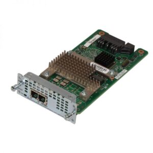 Image of Cisco Analog Voice Network Interface Card NIM-2FXS, showing 2 FXS ports and brand logo, compatible with Cisco routers