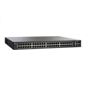Cisco SF200-48P Smart Switch image, 48-port 10/100 PoE, Rack-mountable, Networking Solution