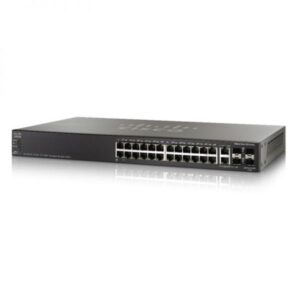 Cisco SG550X-24 Stackable Managed Switch front view with ports and status indicators