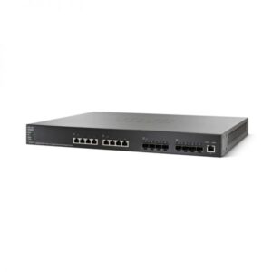 Cisco SX550X-16FT managed switch image, featuring 16 ports, optimized for speed & network efficiency