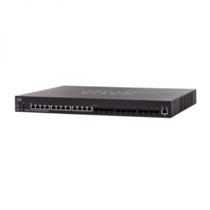 Cisco SX550X-24FT managed switch featuring 24 stackable ports and versatile connectivity options