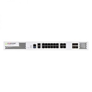 Fortinet FortiGate-201E firewall side view with Enterprise Protection bundle