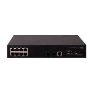 H3C S3100V3-10TP-EI switch, featuring a mix of Fast and Gigabit Ethernet ports with SFP slots for network flexibility.