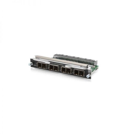 HPE JL084A Aruba 3810M 4-Port Stacking Module for scalable network expansion.