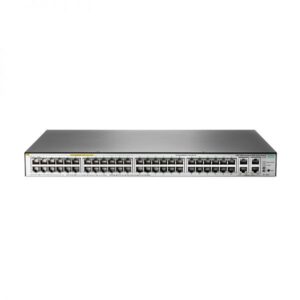 HPE JL173A Aruba OfficeConnect switch, 1850 48G model, front view showing ports and status LEDs.