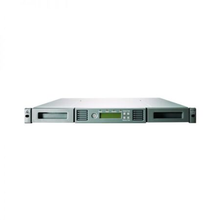 Image of HPE StoreEver 1/8 G2 LTO-7 Ultrium 15000 Fibre Channel tape autoloader, showing secure high-capacity automated tape storage solution.