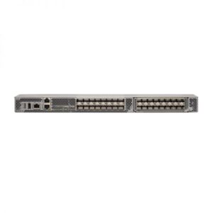 Image of HPE StoreFabric SN6610C 32Gb Fibre Channel Switch, showing 24 SFP+ ports and brand logo