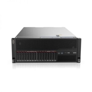 Image showing a Lenovo SR868 rack server with dual Intel Xeon 5220 CPUs and multiple expansion options.