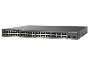 Cisco WS-C2960XR-48LPD-I switch with PoE+ and 10G uplinks for efficient network management and security.