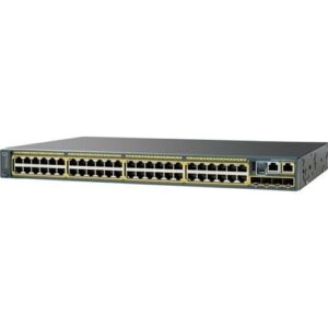 Cisco Catalyst WS-C2960S-F48TS-L switch, 48 FE ports, 4 SFP uplinks, enterprise networking