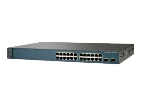 Cisco Catalyst 3560V2-24TS-E switch, energy-efficient, 24 Ethernet ports, IPv6 ready