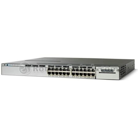 Cisco Catalyst 3750-X PoE switch, WS-C3750X-24P-S, stackable with dual power supplies & uplink options