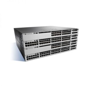 Image of Cisco Catalyst 3850-48XS-F-E switch showing 48 SFP+ and 4 QSFP+ ports