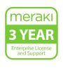 Image of a Meraki MS120-24 switch with a 3-year enterprise license included, highlighting network management and security features