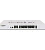 Fortinet FG-100E series device image, showcasing the Fortinet next-gen firewall with FortiCare and FortiGuard Unified Protection.