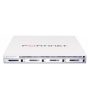 Front view of Fortinet FMG-300F Centralized Management Platform, featuring brand and model with ports & indicators