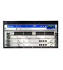 Juniper MX240BASE-AC-LOW chassis with AC power supplies, SCB, and logo.